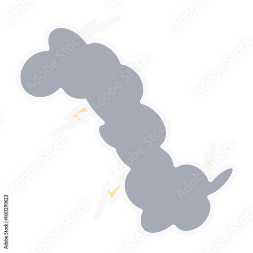 Stormy cloud with thunderstorm