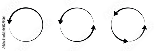 Arrows Repeat icon set. Long rotation and repeat vector symbol. Exchange and replace sign. Reverse and recycle icon in eps 10.