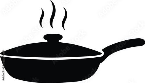 Frying Pan Silhouette Vector Illustration