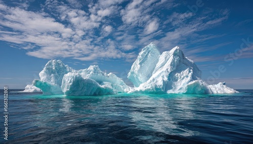 Wallpaper Mural Massive icebergs in turquoise water under a vibrant blue sky Torontodigital.ca