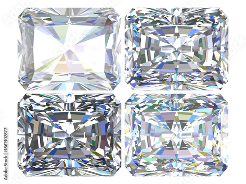 emerald-cut diamonds, a popular diamond shape known for its elegant and timeless design.