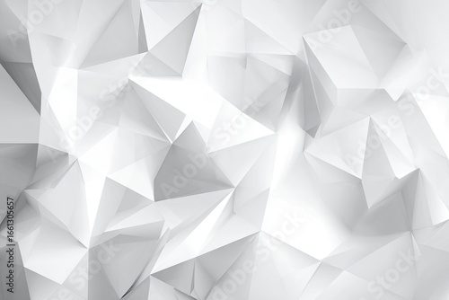 Abstract geometric background of light gray, overlapping triangles