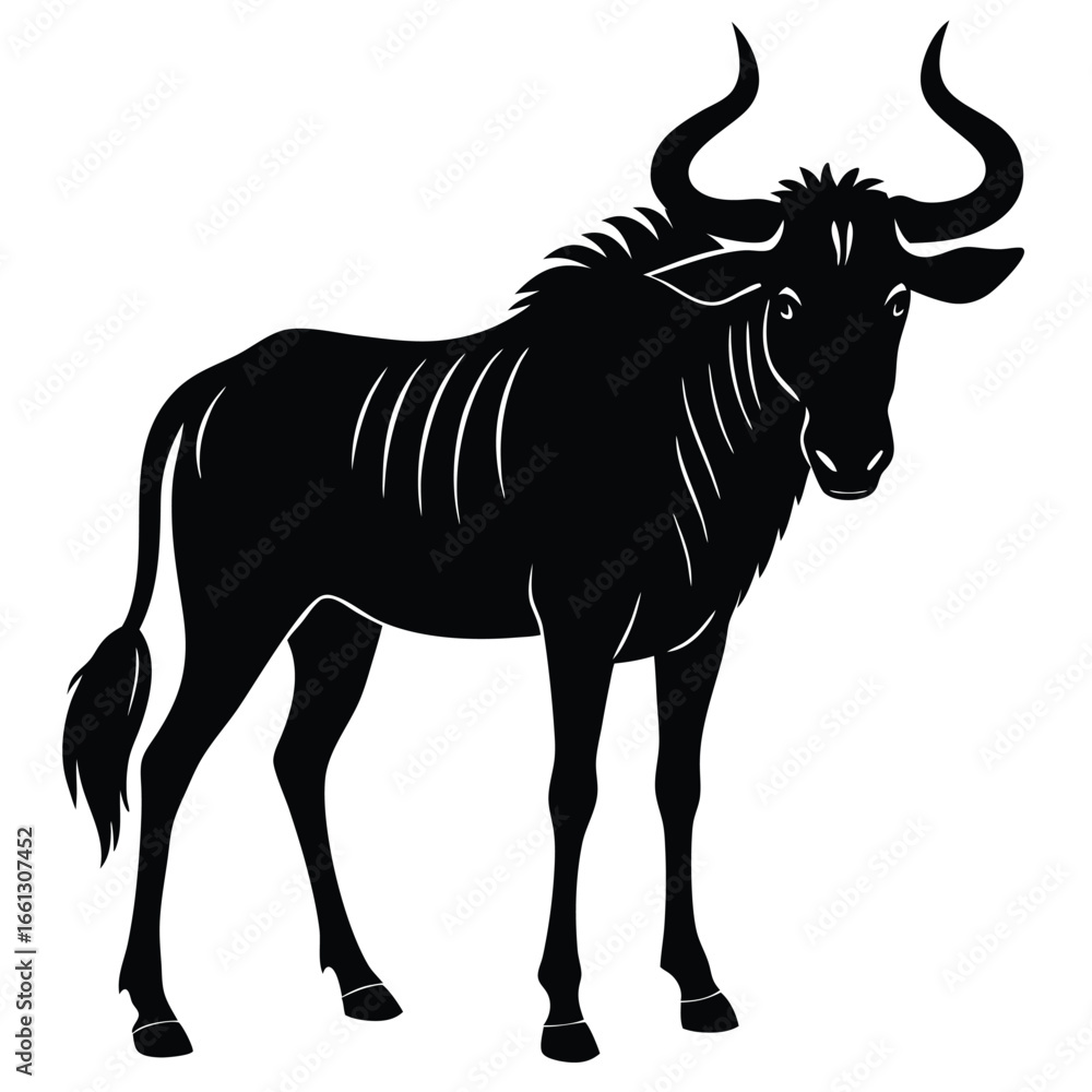 Obraz premium wildebeest vector