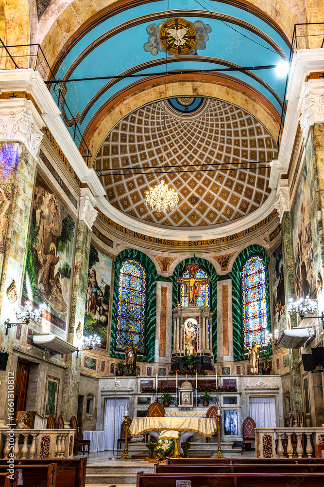 Obraz premium Interior view of the Church of Saint Sebastian in the historic center of Manaus, Amazonas, Brazil