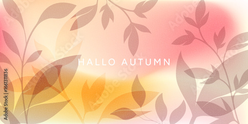 Autumn background with plant leaves