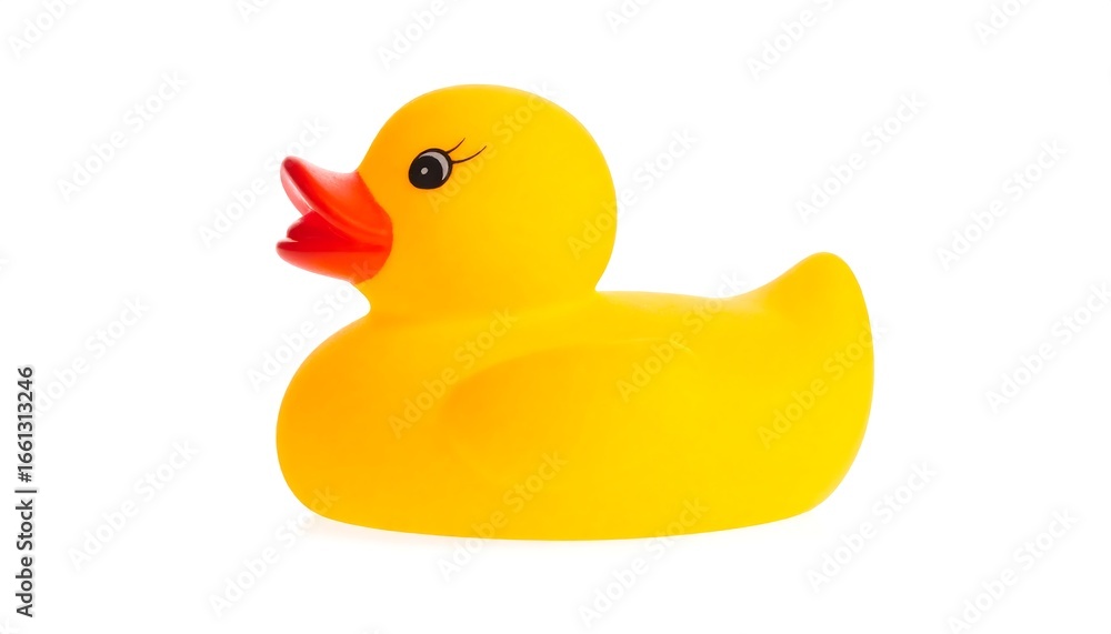 Yellow Rubber Duck, Isolated, Studio Shot Yellow Rubber Duck, Isolated, Studio Shot