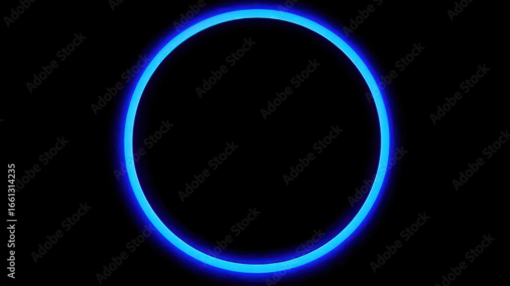 Obraz premium Glowing neon circle shape graphic design