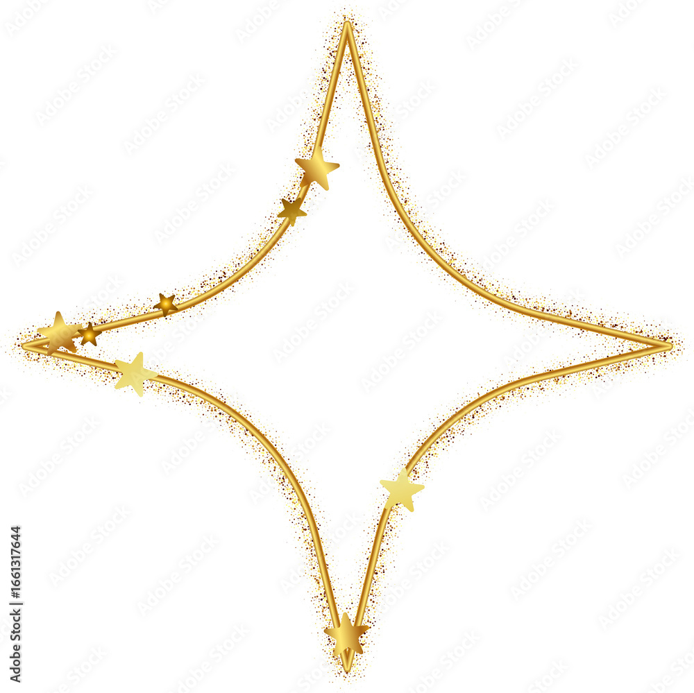 Fototapeta premium 4-point Gold Star