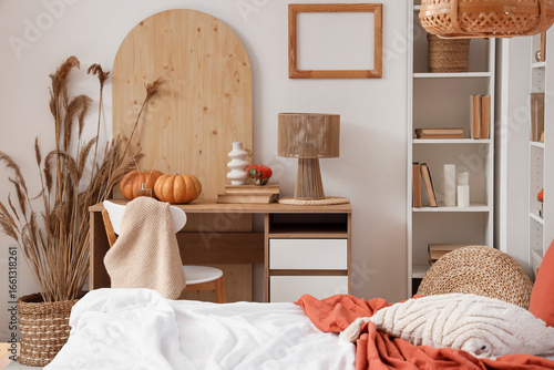 Interior of stylish bedroom...