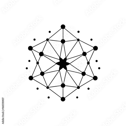 a mandala made of constellations  with star patter