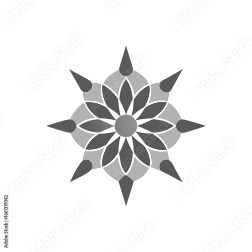 a minimalist mandala with clean lines and simple g