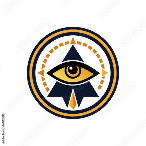 an egyptian themed mandala with the eye of horus a