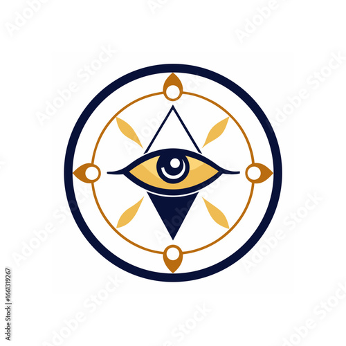 an egyptian themed mandala with the eye of horus a