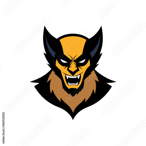 a wolverine in an aggressive  low profile snarl on