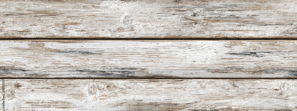 Naklejka premium Horizontal weathered wood planks, light gray and beige tones