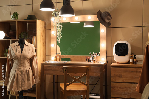 Interior of makeup room wit...