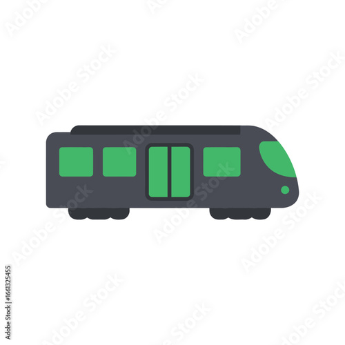 Modern commuter train vector illustration urban transport public transit passenger carriage railway vehicle