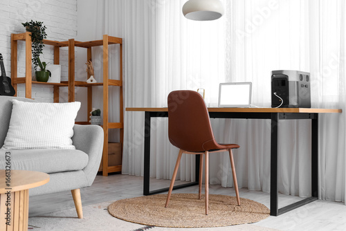 Interior of office with wor...