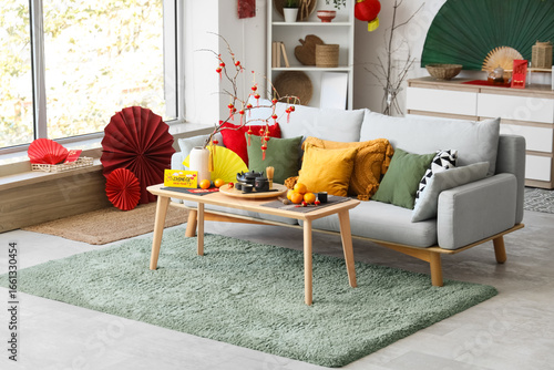 Interior of light living ro...
