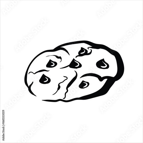 Lineart Cookies Vector Illustration Minimalist Lineart Style