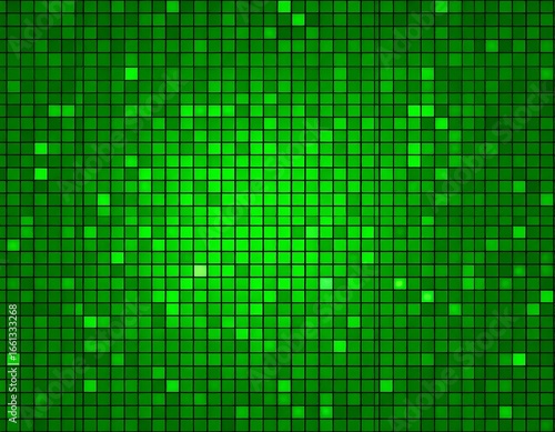 Wallpaper Mural Green Pixel Light Display, Abstract Background Torontodigital.ca