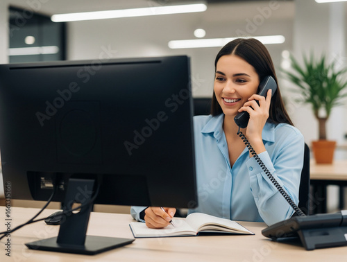 Wallpaper Mural Customer communication by phone handled politely by office staff. Torontodigital.ca