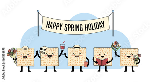 Joyful celebration of a special spring festival gathering with traditional food and festive decorations