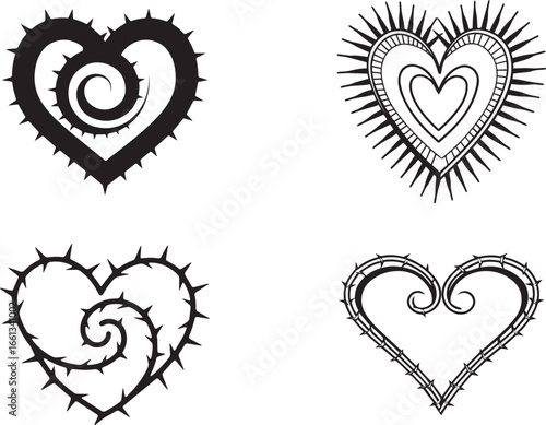 Unique Heart Tattoo Design - Thorny Love and Emotional Art