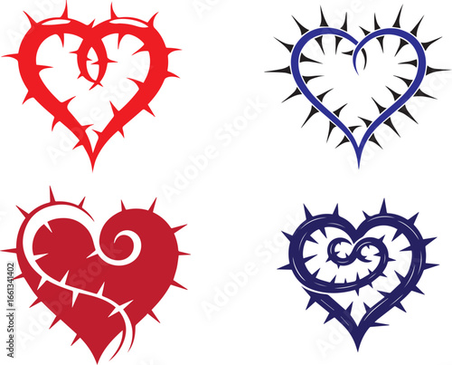 Unique Heart Tattoo Design - Thorny Love and Emotional Art
