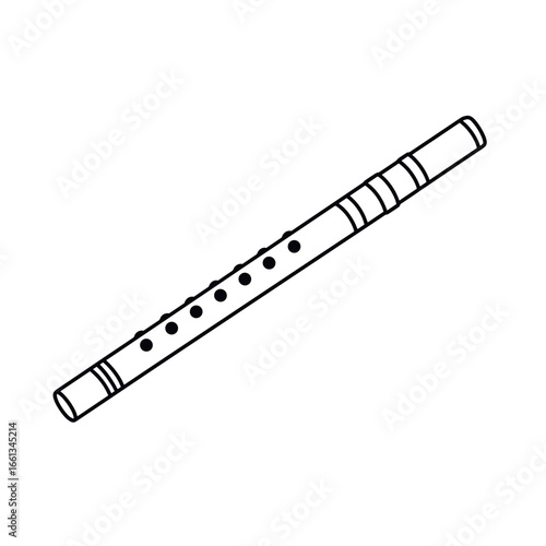 flute vector illustration