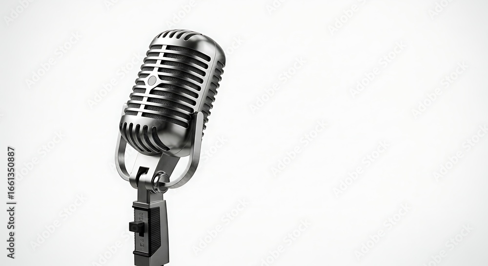 Fototapeta premium Classic Vintage Microphone for a Podcast or Music