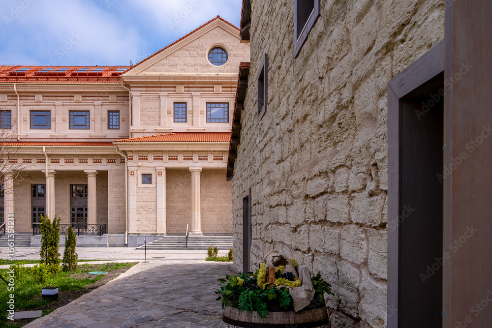 Fototapeta premium Antique-style buildings in the park .