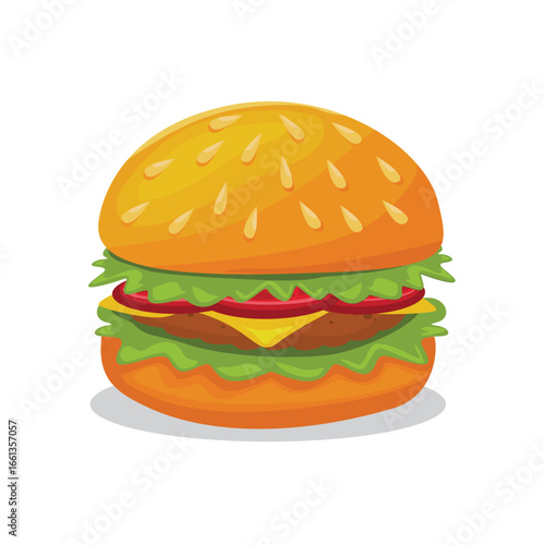 Burger vector set. Set of fast food illustration. Hamburger vector illustration. Fast Food Icons Set. Burger illustration. cheese burger illustration