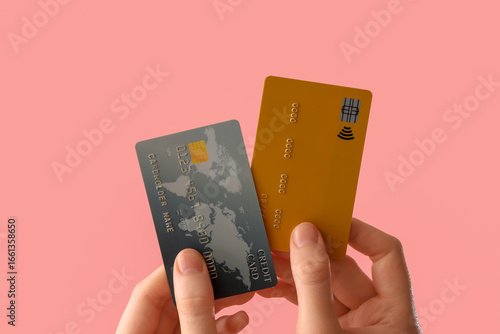 Female hands with credit ca...