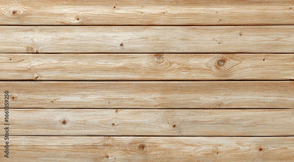 Fototapeta premium Light beige wooden planks arranged in horizontal rows
