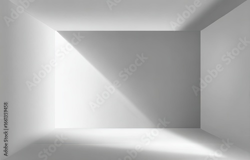 Wallpaper Mural White, empty room with angled light Torontodigital.ca