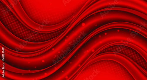 Abstract red wavy design with subtle sparkle details.