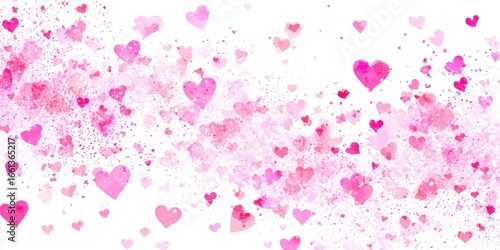 The colorful hearts creating a joyful and romantic atmosphere in a playful design.