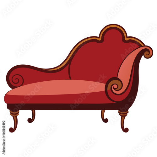 victorian chaise lounge ornate carved wood frame