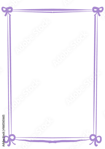 lilac ribbon bow border fit for coquette theme for birthday wedding engagement decoration invitation 