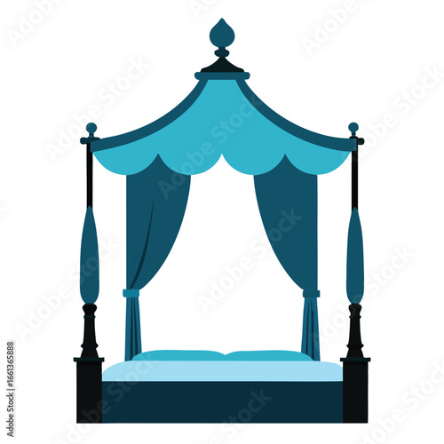 luxury canopy bed four poster draped linen