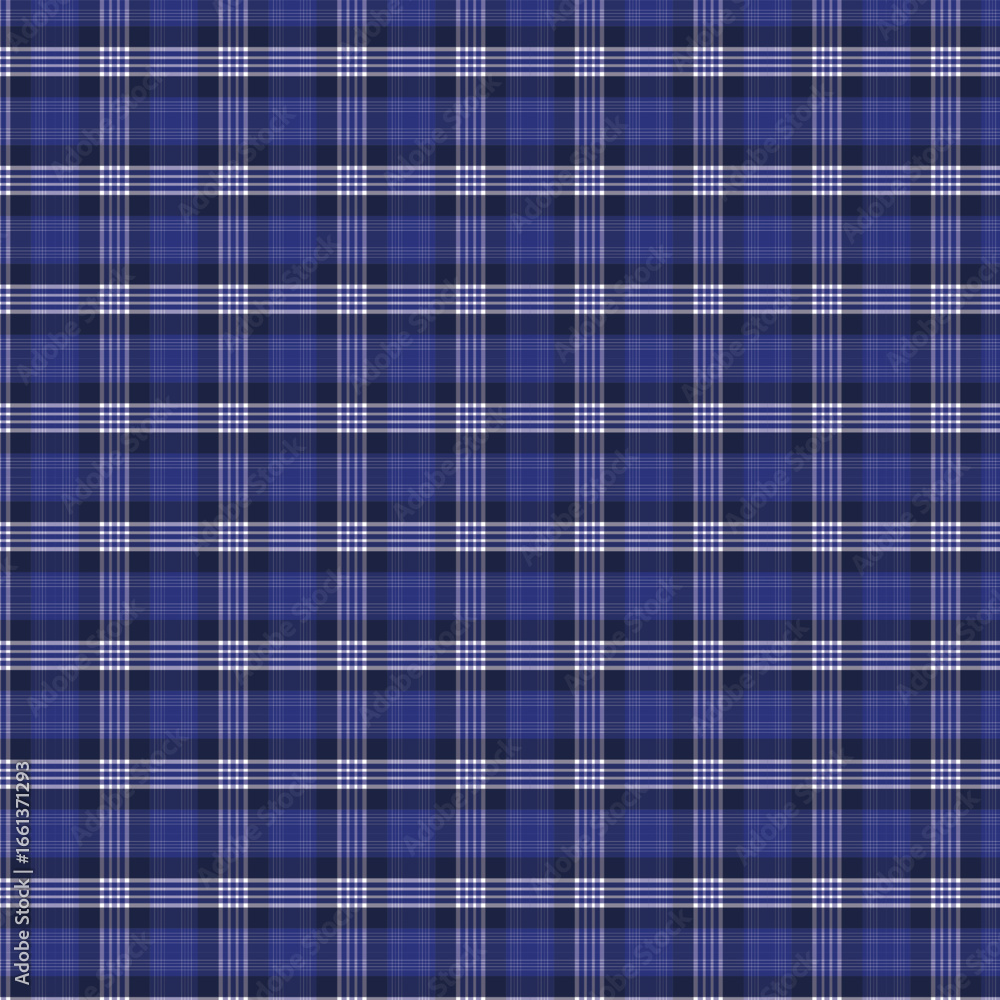 Fototapeta premium Navy and Blue Plaid Pattern