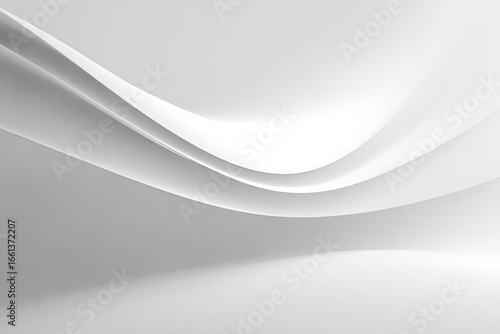 Wallpaper Mural Abstract, smooth, white curves Torontodigital.ca