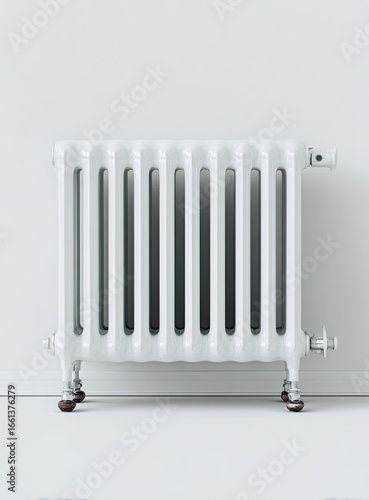 Wallpaper Mural White radiator against a plain wall Torontodigital.ca