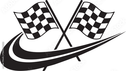 Checkered Flags, Racing Finish Line, Speed, Victory, Competition