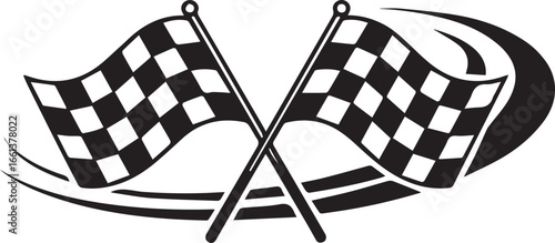 Checkered Flags Race Finish Line Graphics
