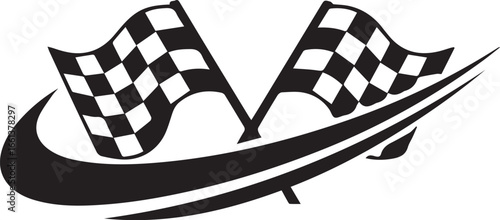 Racing Flags Design Checkered Flag Graphic for Speed, Competition, and Victory