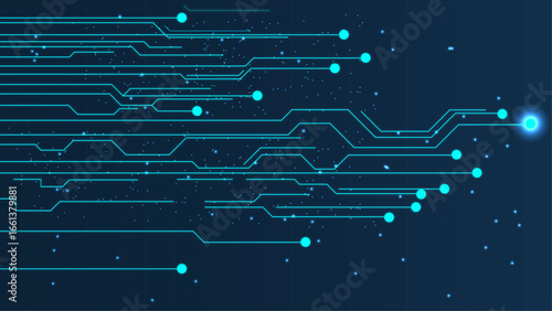 Futuristic Data Lines with Glowing Energy Flow Background