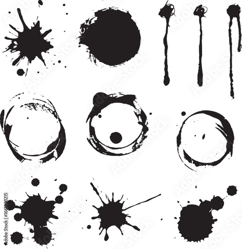 set of black ink blots