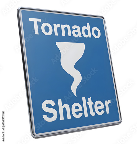 Tornado shelter sign isolated on transparent background